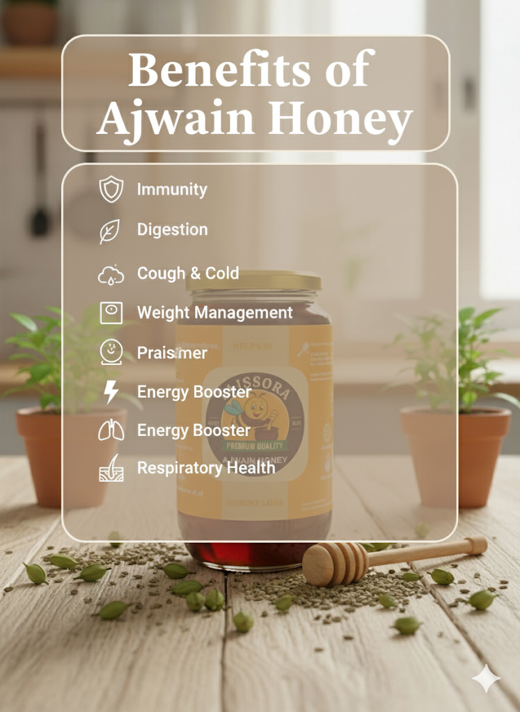 Blissora Ajwain Honey- 1kg Packaging