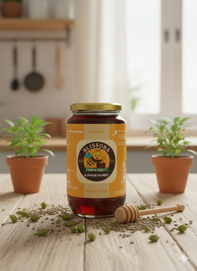 Blissora Ajwain Honey- 1kg Packaging